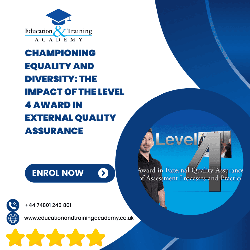 Championing Equality and Diversity: The Impact of the Level 4 Award in ...